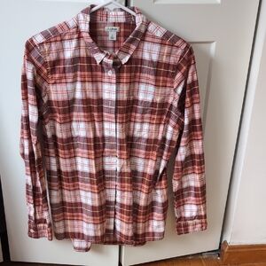 L.L. Bean women's Plaid Button-Down Shirt